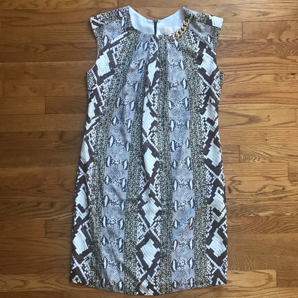 NWT Michael Kors Sleeveless Snake Print Dress